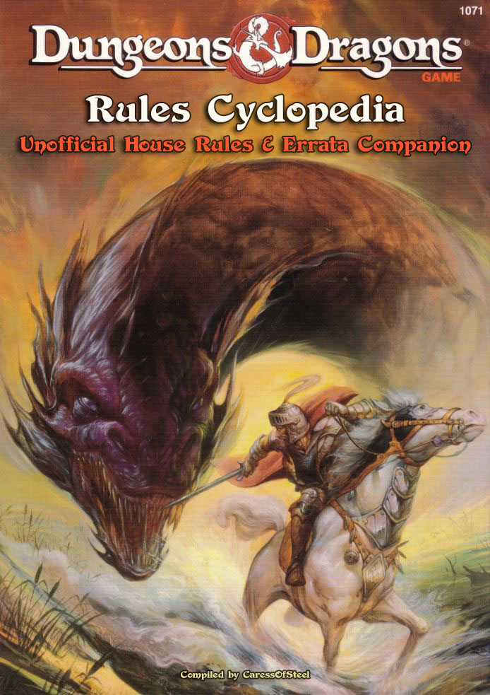 Unofficial Dungeons & Dragons Rules Cyclopedia House Rules & Errata Companion